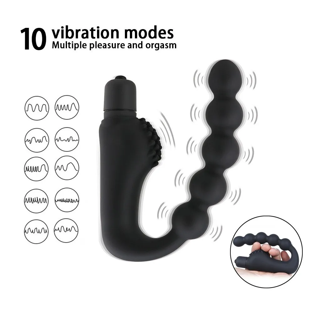 Female Masturbation Device Vibrating G-spot Anal Plug Vibrator Male Prostate Massager Anal Butt Plugs Sex Tools Vibrator