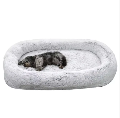 Large Human Dog Bed for Adult Doze Off Giant Dog Bed for Large Dog Foldable Adjustable Fits Pet Families