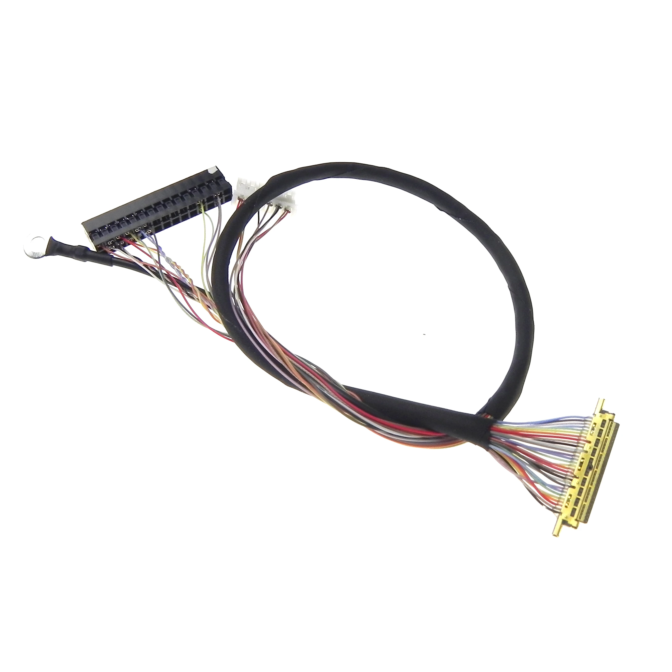 Display Cable I-PEX 20345-040T-02 To Molex 5011893010 and JST PHR-7 and PHR-12 Connector LVDS Cable Assembly