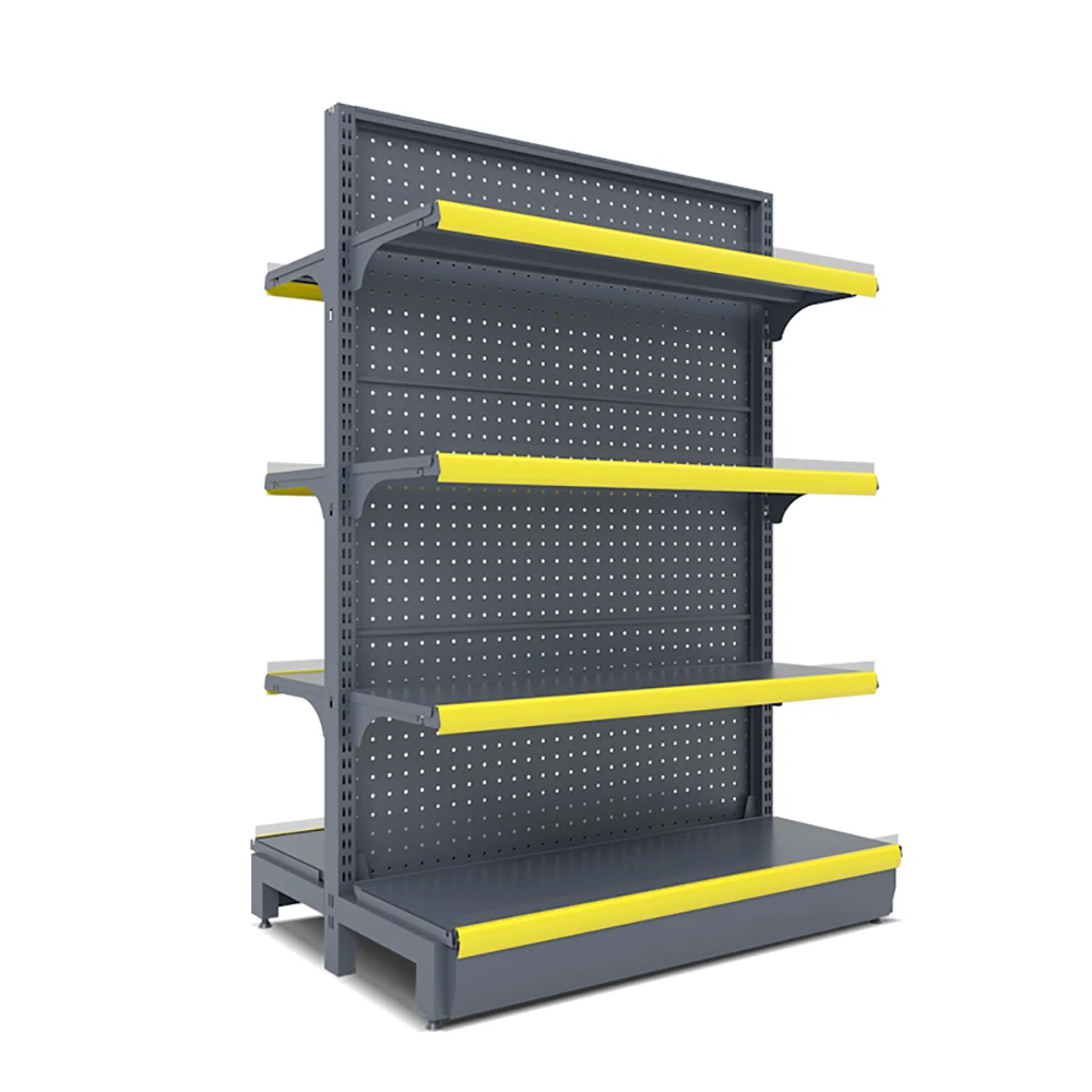 Customized  supermarket shelves metal pegboard display rack gondola supermarket shelf