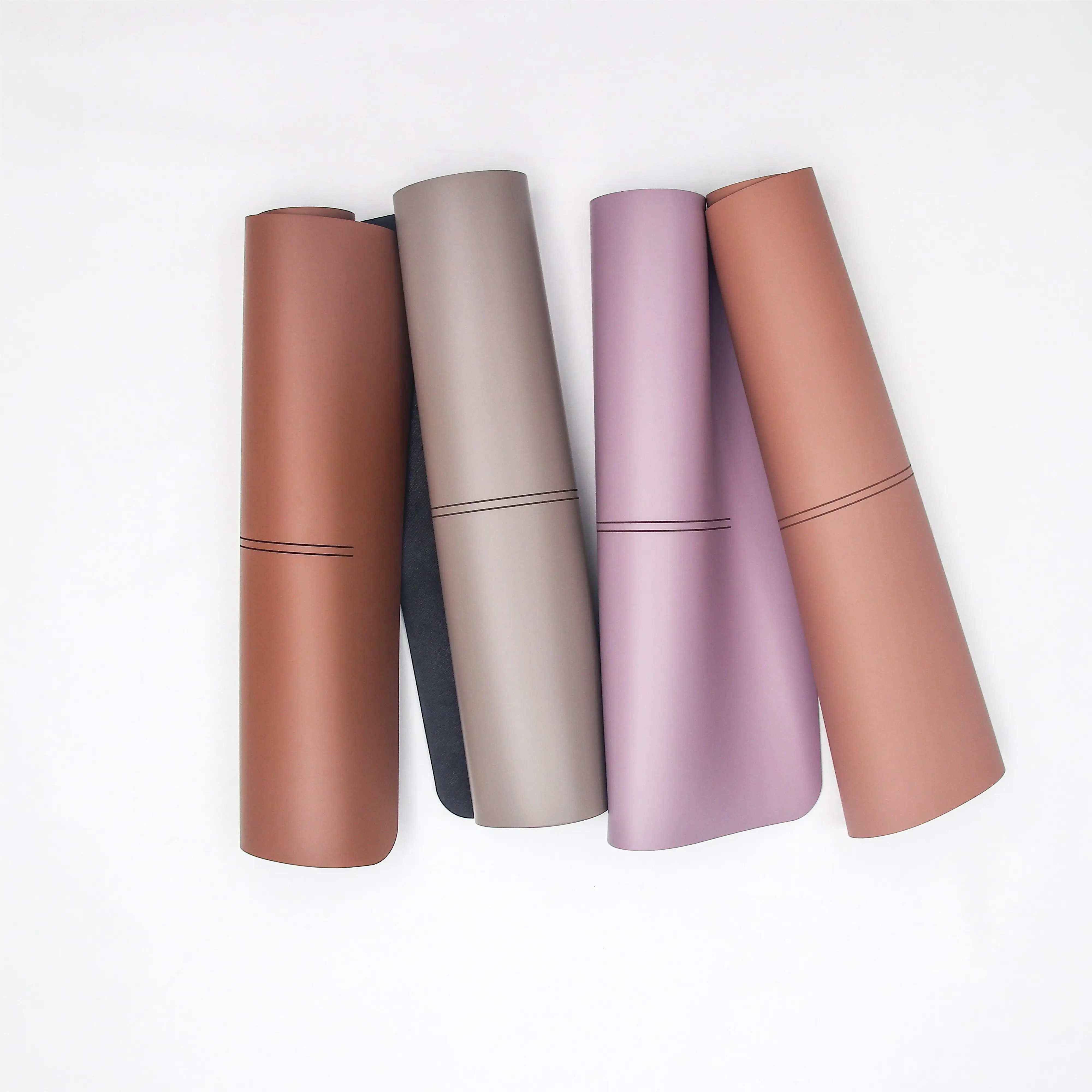 Eco Friendly Custom Wholesale custom LOGO PU Printing Natural Rubber PU Leather Yoga Mat Factory