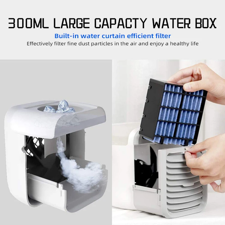 3 In 1 Led Mini Usb Water Air Fan Portable Air Cooler Fan Mini Usb Air Conditioner 7