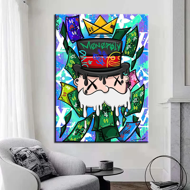 Graffiti Make Money Posters and Pop Street Wall Art Pictures and prints For Home Office Living Room Decor Fashion Wall Pictures