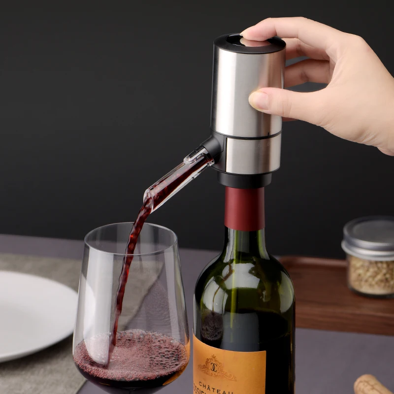 Amazon Best Selling Wine Aerator Pourer and Dispenser Stainless Steel Electric Automatic wine pour