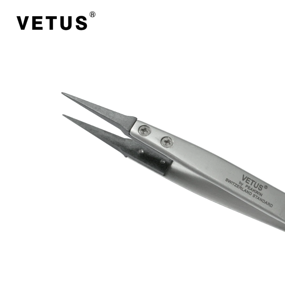 Wholesale Vendor ESD 259 Exchangeable Tip Pinzas Tweezer Plastic Head Pincet Forceps Eyebrow Tweezers Hand Tool