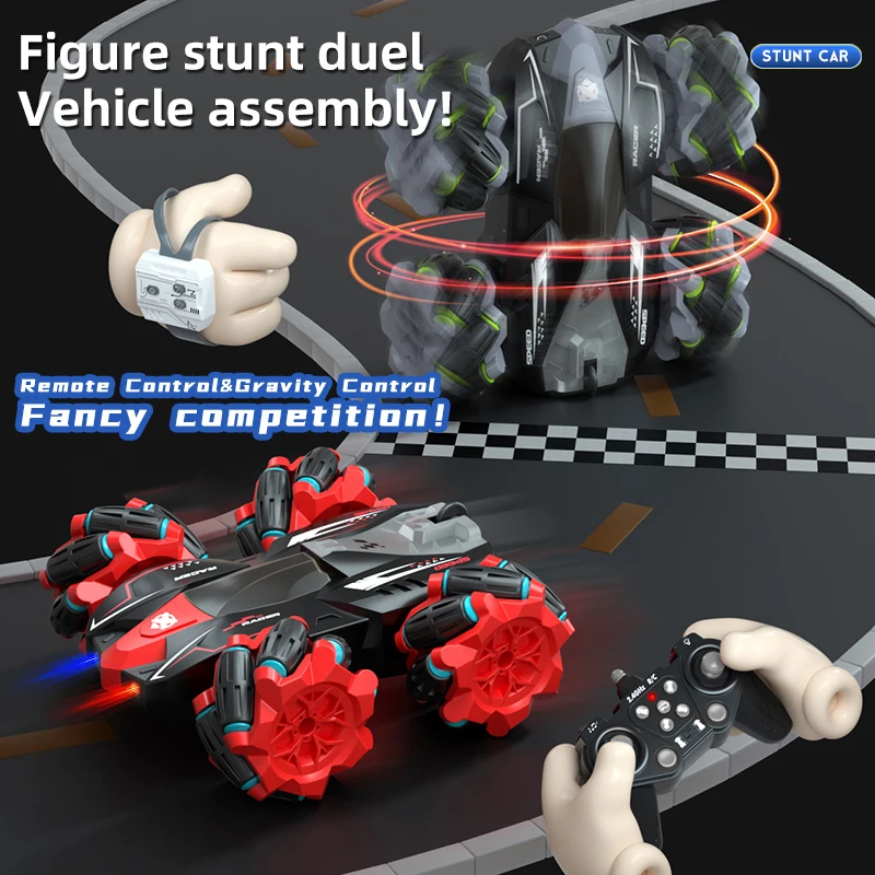 High Quality Double Side 4X4 RC Stunt Car Kids Radio Control Toys Hand Controlled Gesture RC Car with Music and Light