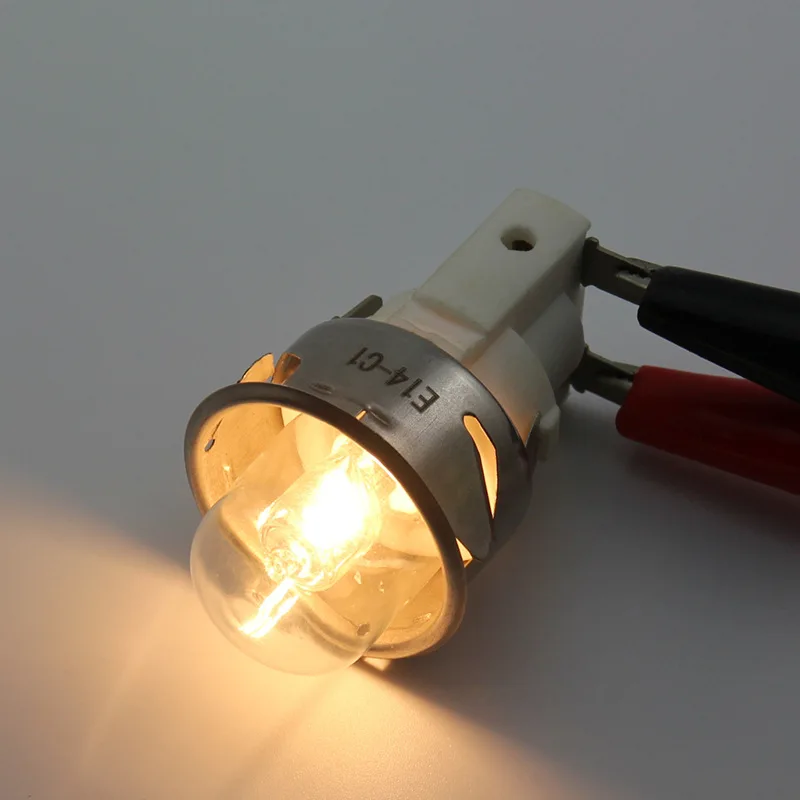 25W E14 spiral mouth halogen lamp for pizza oven, resistant to high temperatures up to 500 degrees