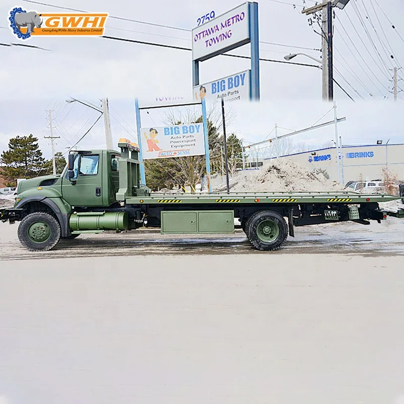 Metro FB-15 tilt tray bodies tow truck wrecker 10t flat bed truck with crane