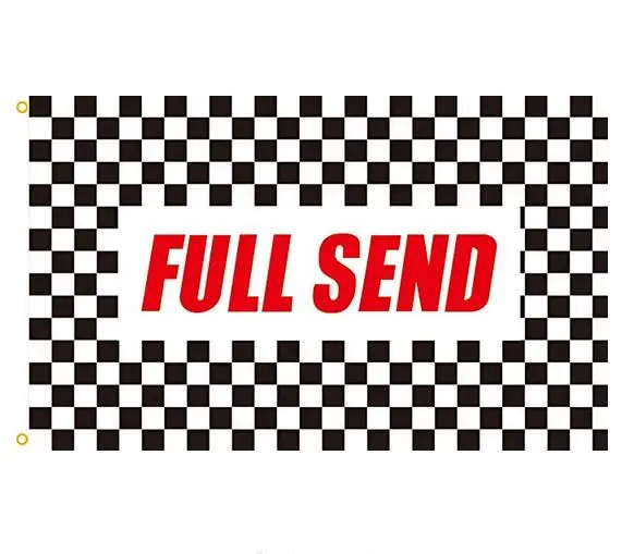 
Full Send Flag Nelk Nelkboys Checkered Racing Sports,College Dorm Funny Football Fraternities Parties Flag Banner 3x5 FT 