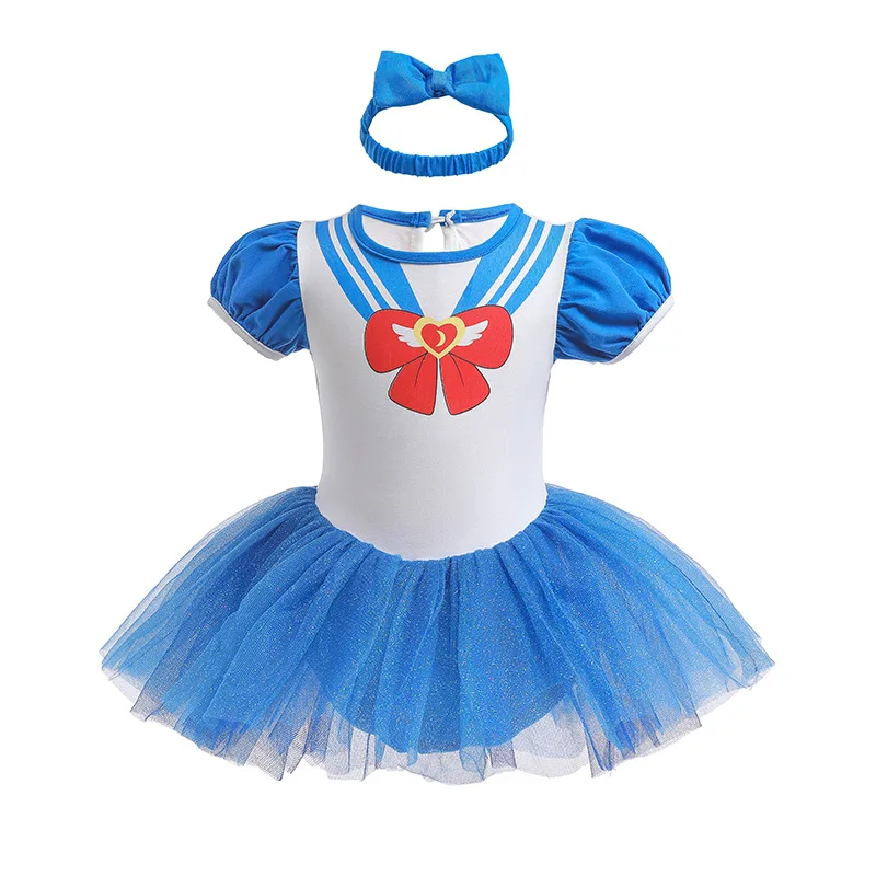 Toddler Baby Girl First Birthday Party Princess Tutu Dress Cute Kids Aurora Mermaid Bodysuit Romper