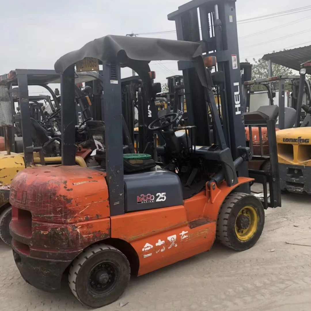 China Brand Heli H2000 Used Forklift 2.5 Ton 2 Stages Automatic Transmission ISUZU Engine For Sale