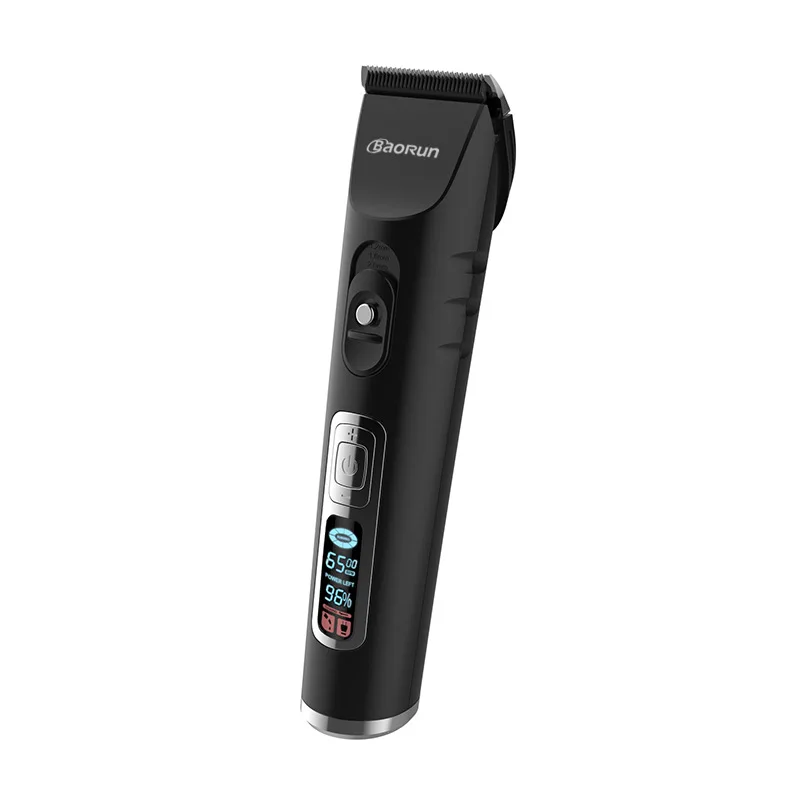 
LED intelligent display screen hair clipper for child professional rechargeable electric trimmer ceramic cutter head 