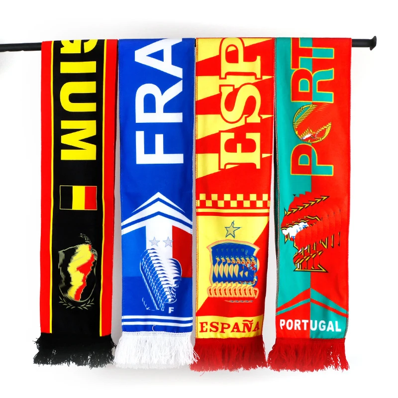 Футбольный шарф на заказ 44 полиэфирные футбольные шарфы с принтом страны для футбольной игры