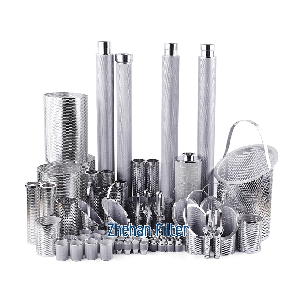 Bag Filter Punching Mesh Cylinder Rectangular Perforated Mesh Buckets Perforated Stainless Steel Baskets