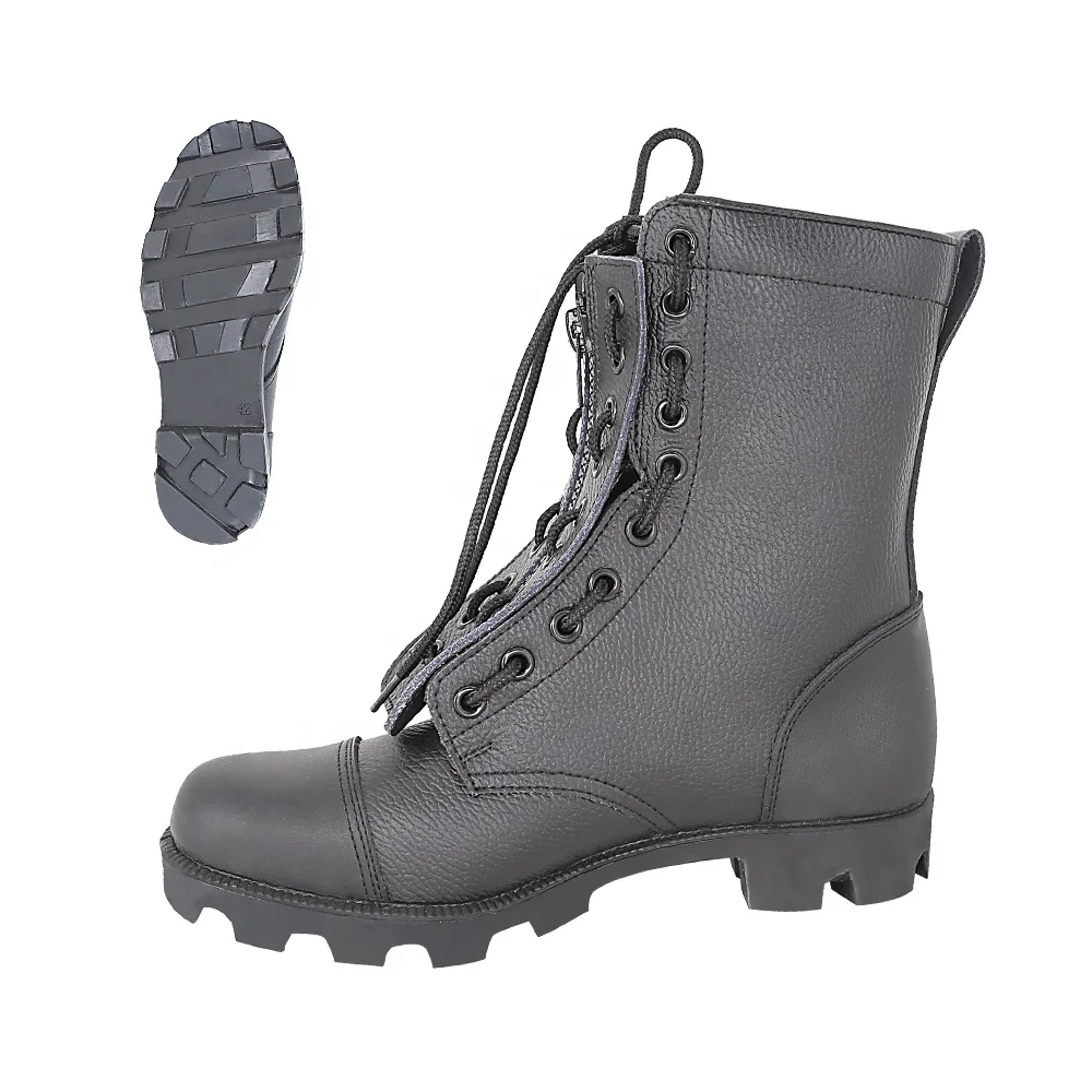 KMS Wholesale vulcanized Leather Botas De Combate Botas Tactico Bottes Tactiques Tactical Boots Shoes For Men