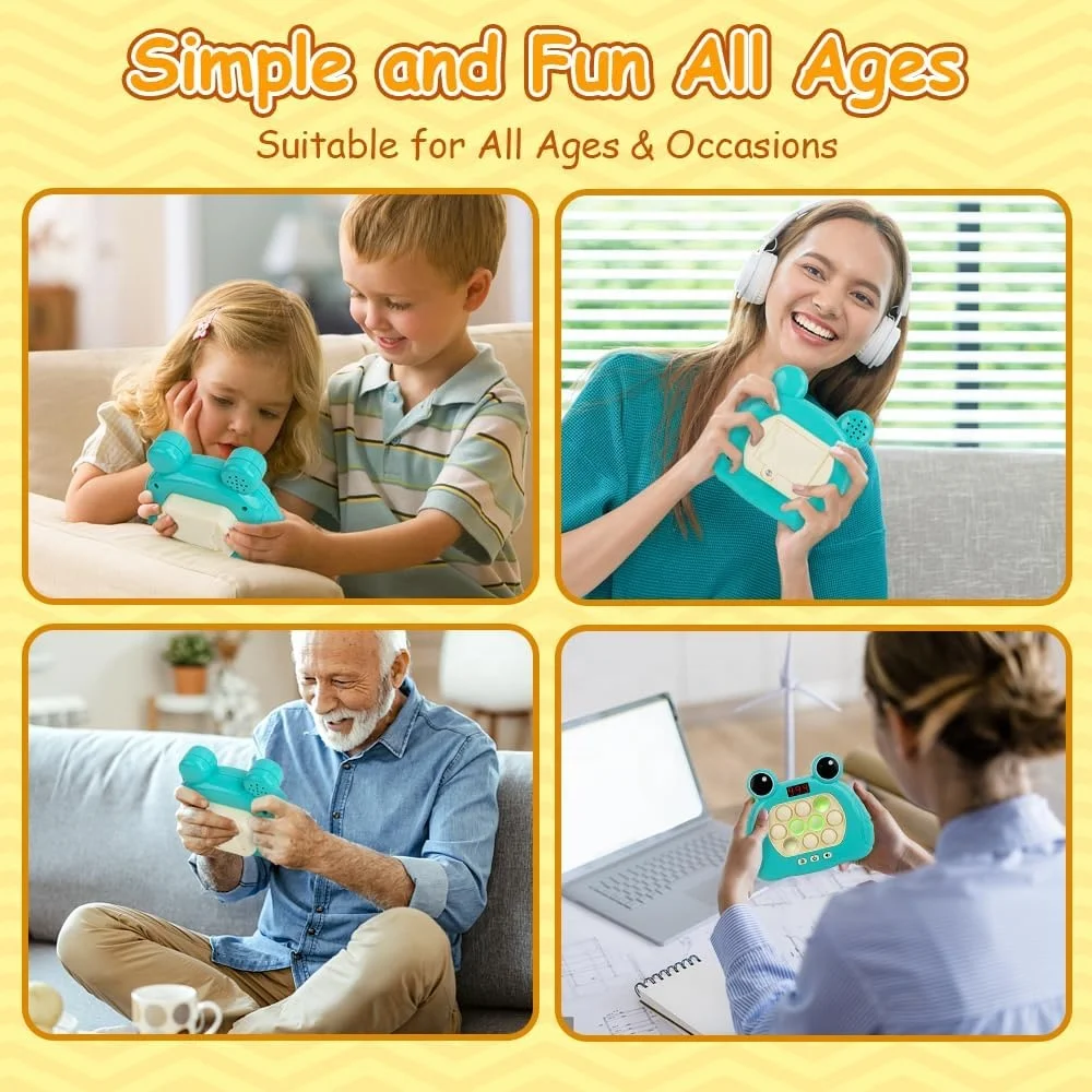 For Gift 6 Models Version with Game Clearance LED Screen Handheld Puzzle Game Fast Push Press Bubble Game Sensory Fidget Toys