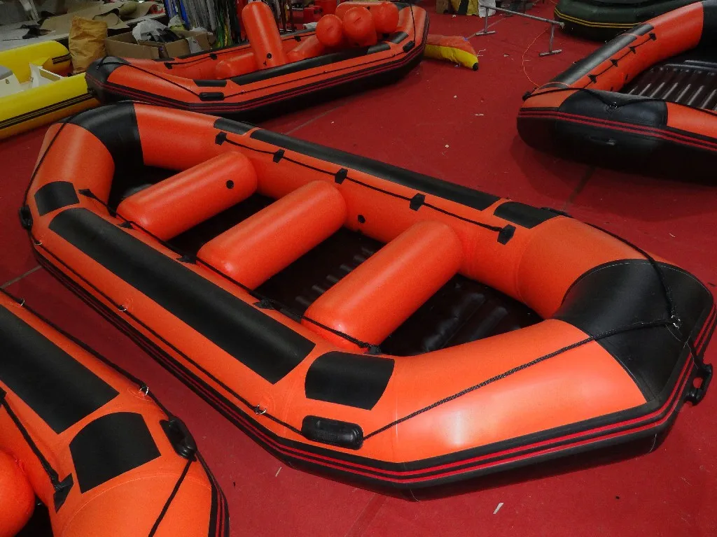 Sunkeshin Heavy Duty Inflatable Boat with Aluminum Floor and Seat Bag 10 person Paddle Boat