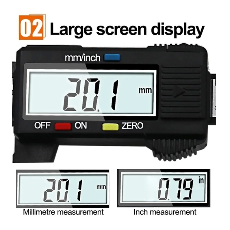 Factory Supply China Plastic Digital Vernier Caliper 150 mm 6 inch Caliper plastic Vernier Factory From China Supplier