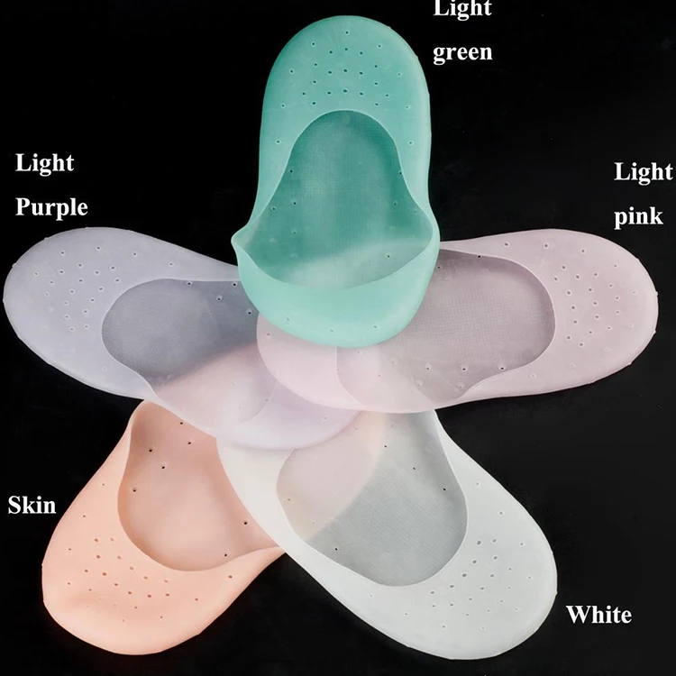 Professional Factory made Summer dance cover Soft Gel Heel Socks non-slip Gel Moisture Socks
