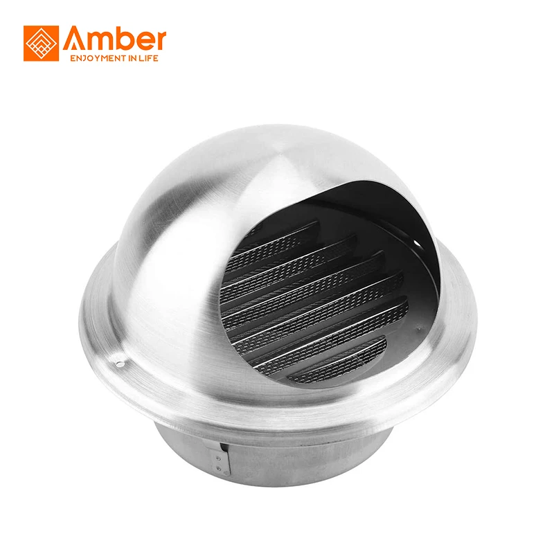 Stainless Steel Round Flat Grille Ducting Ventilation Cover Outlet Air Vent
