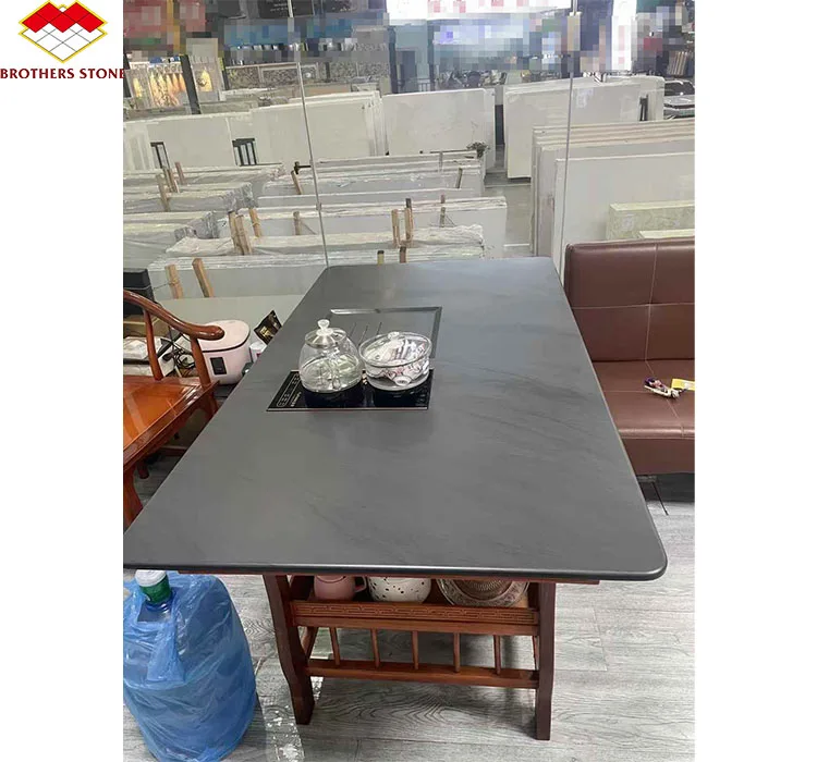 Yunfu Factory Best Price Grey-Marble-Stair Natural Carbine Grey Marble for Bathroom Vanity Stairs and Coffee Table Project