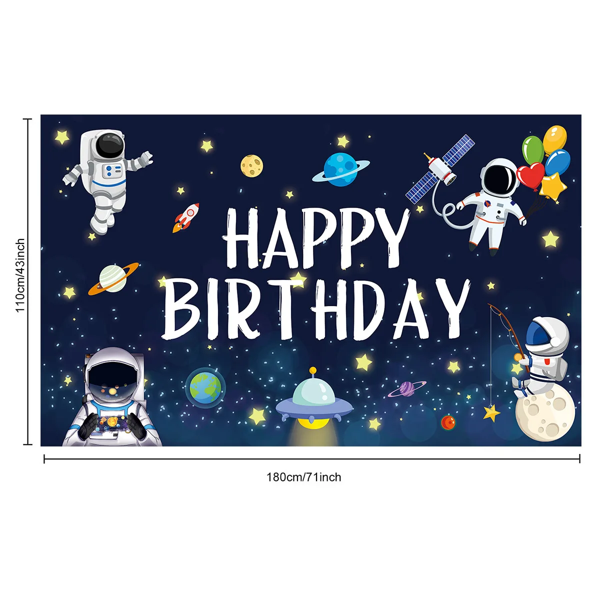 Happy birthday fabric banner backdrop photo photography background for boy girl