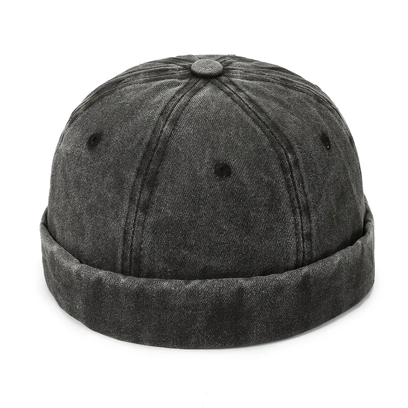 Hot Sale washed Cotton Cap Without Brim Visorless Docker hats Vintage dstressed Brimless Baseball Caps with custom logo