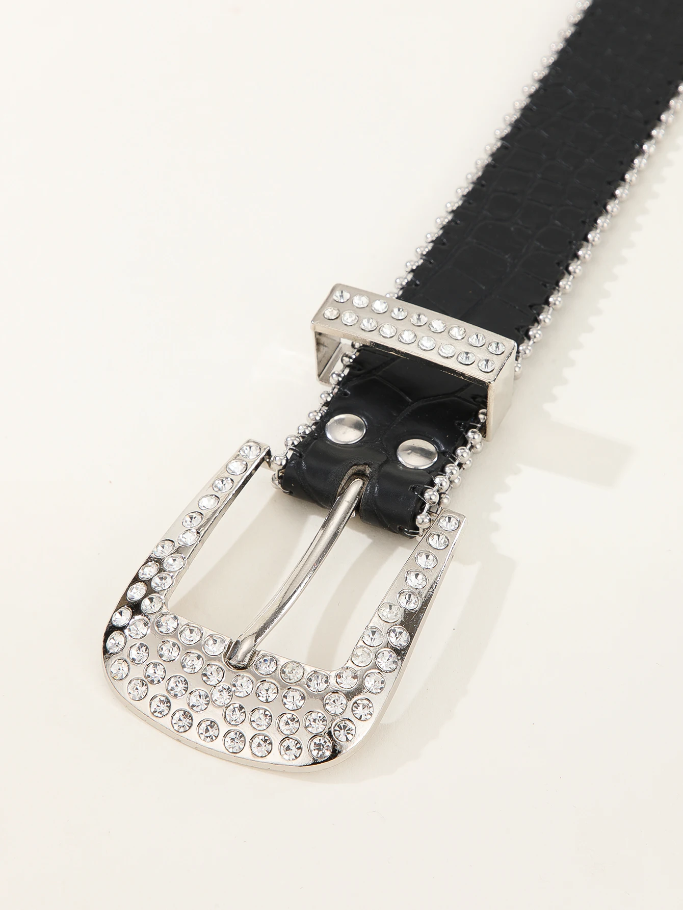 Custom Fashion luxury famous brands woman rhinestone belt cowboy and cowgirl black shiny rhinestone belt