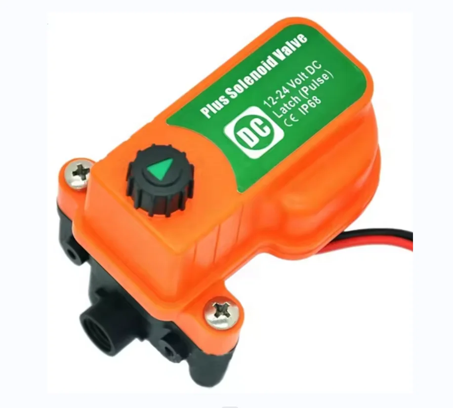 The Plus Solenoid Valve With Stand 12VDC Latching (Pulse) for Automatic Farm Garden Drip Irrigation System