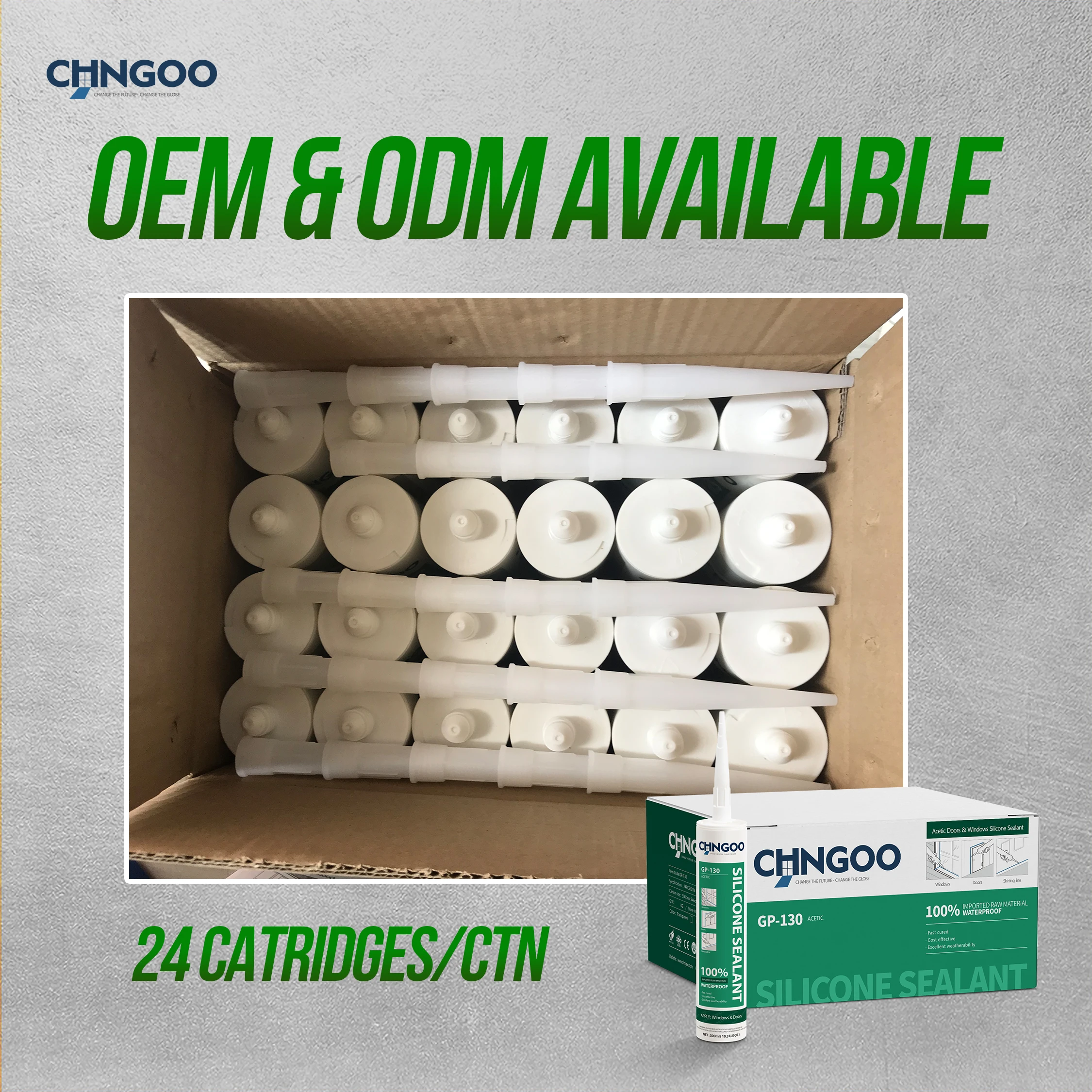 CHNGOO Best Sealing Vertical Joints Acetic 300ml Barrel Multi Purpose Silicone Sealant