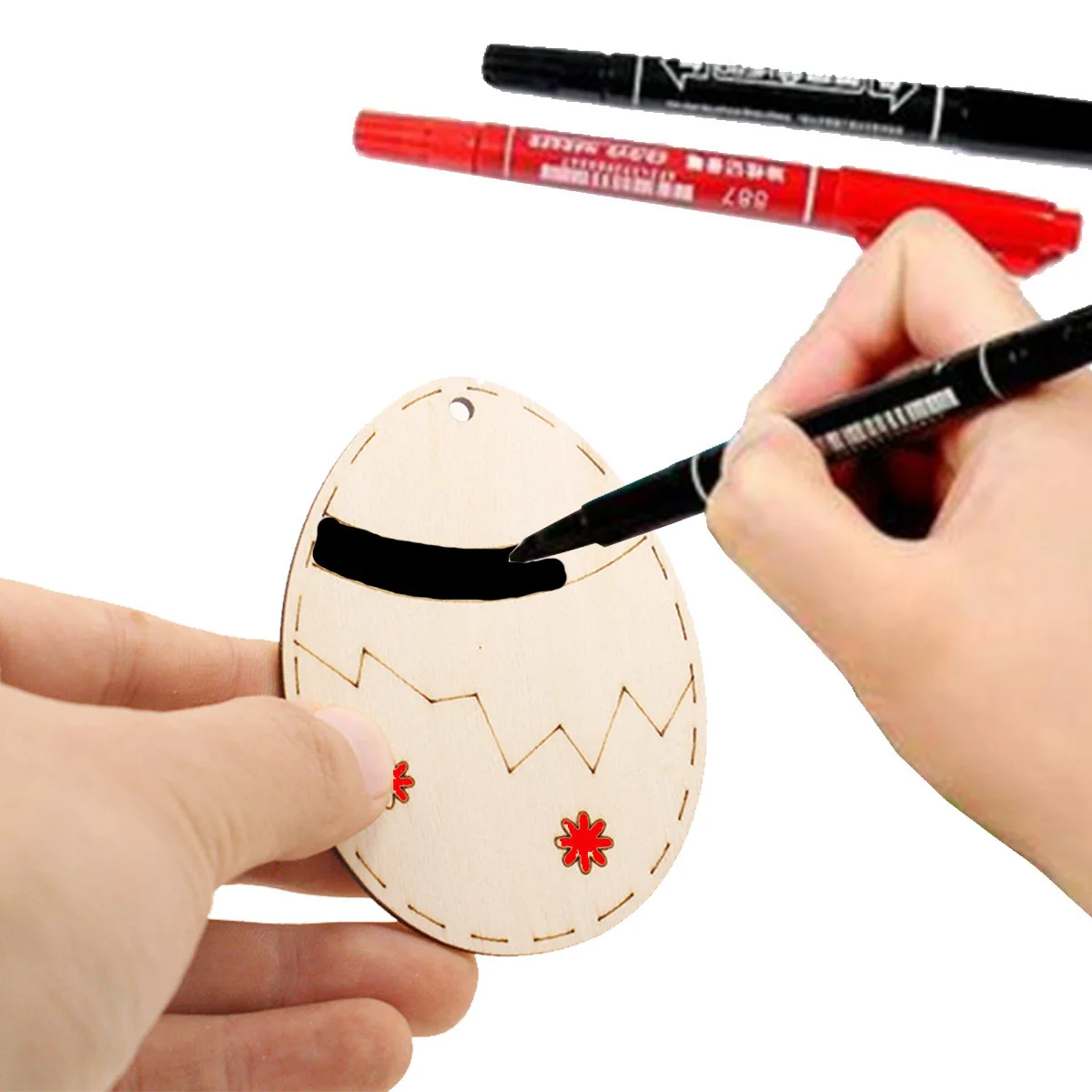 Wooden Diy Craft Easter Pendant Wood