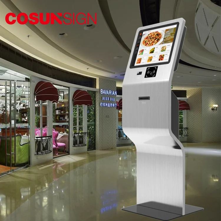 China Stand Touch Screen Self Ordering Drive Thru Kiosk Enclosures In Restaurant