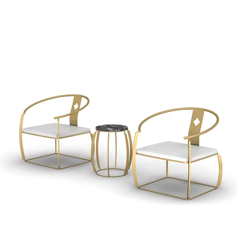 
Light next round-backed armchair of luxury creative new three-piece villa hotel furniture to negotiate chair sitting room 