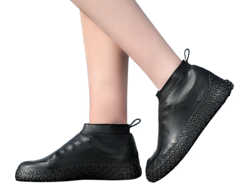 Mid-Size Unisex Anti-Slippery Translucent Silicone Low-Cut Rain Boots Rain Shoes Galoshes