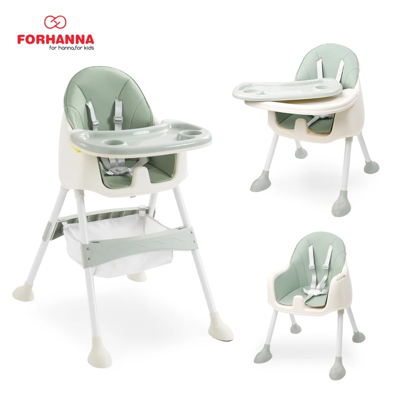 2022 Green Pink new children modern metal dinning chairs kids adjustable plastic baby chair highchair furniture