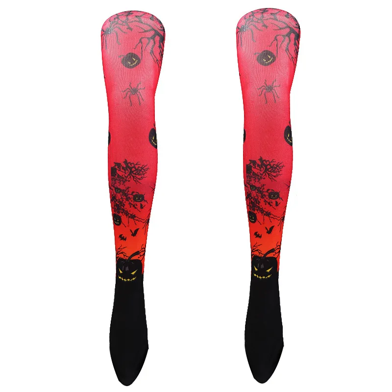 
Custom Thigh High Socks 2019 Personalized Customization Halloween Designs 360 Degree Print Foot Tube Socks 
