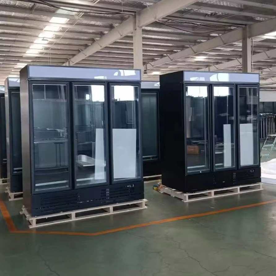Supermarket Display Refrigerator Glass Door Beer Fridge Drink Beverage Cooler Freezer Commercial Refrigeration Equipment