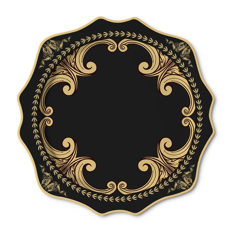 Classical Dinner Flat Plate Bone China Dinnerware Set  Dishes  Tableware