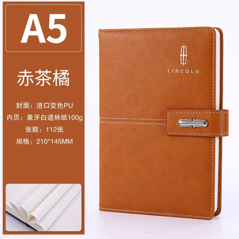 Custom 2023 Luxury Refillable Stationery Diary Notebook Gift Set Business Black Pu Leather Magnetic A5 Journal With Box And Pen