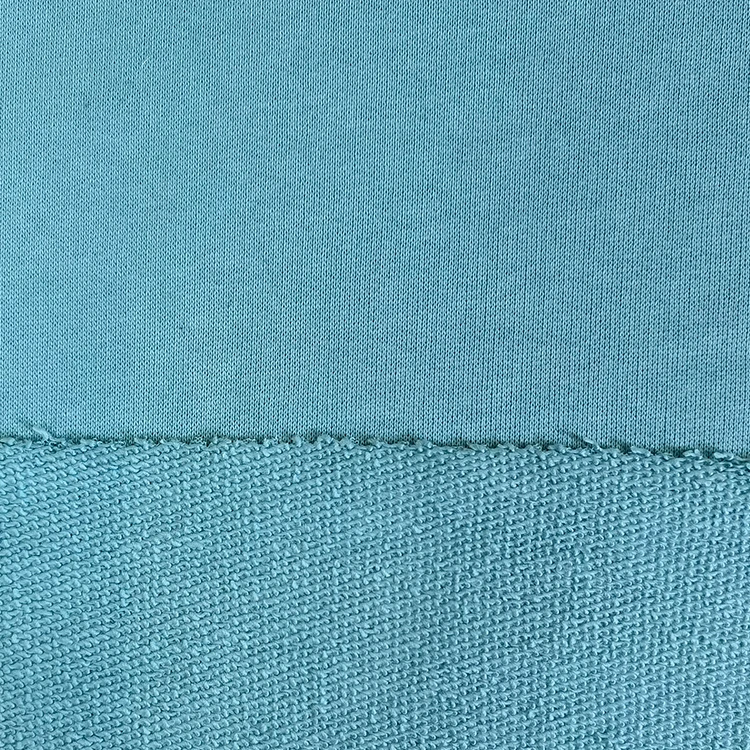 High quality softy knitted plain dyed 320gsm 100%cotton french terry fabric