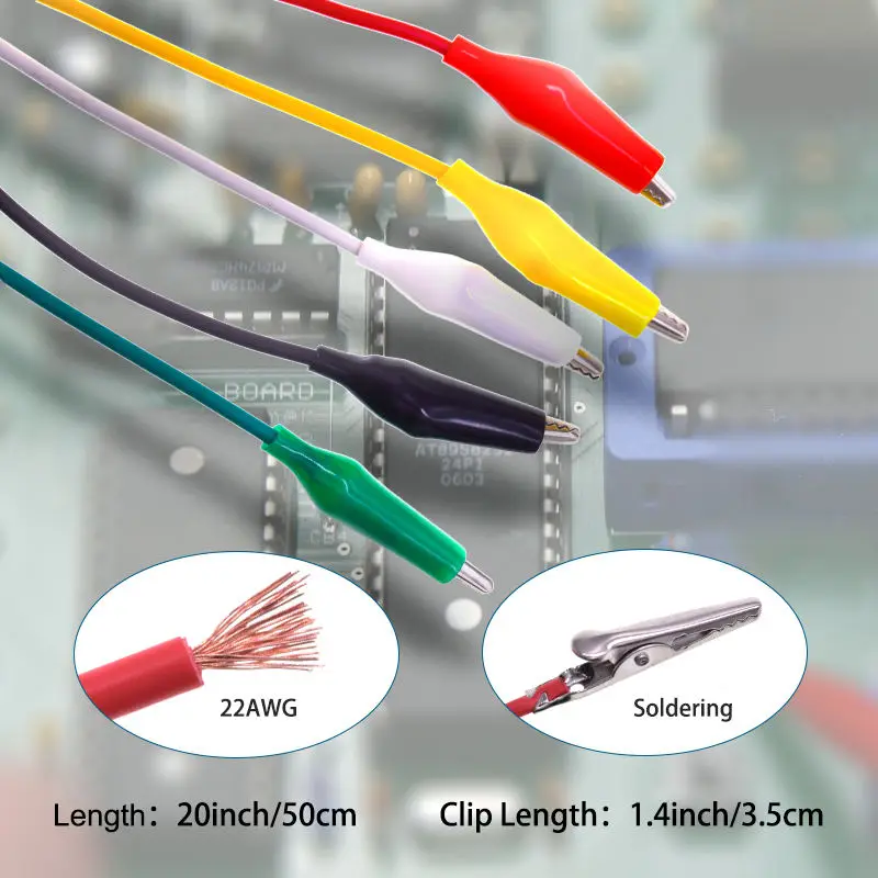 10 шт., электрические зажимы типа «крокодил»