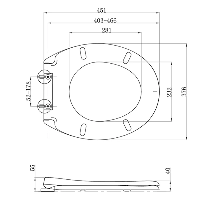500801 Soft Close Coloured Front Purple Round Shape Quick Release UF Duroplast Toilet Seat