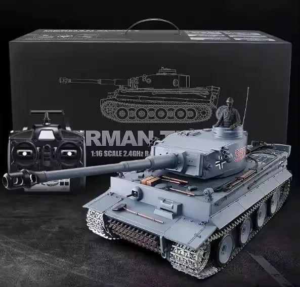 Henglong 1:16 German Tiger I RC Heavy Tank Metal Track Infrared Battle for Custom Modifications