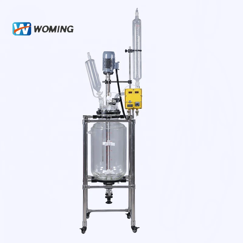 High Quality Frequency Control  Laboratory Double Jacketed Glass Reactor S212-1L