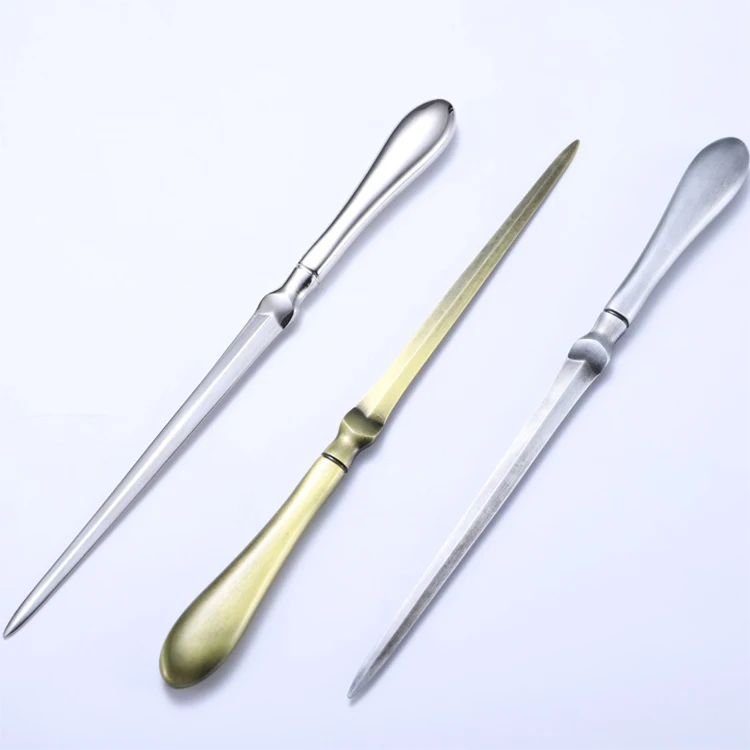 Wholesale envelope opener Vintage zinc alloy letter opener Stationery appliance utility knife Rice paper cutter
