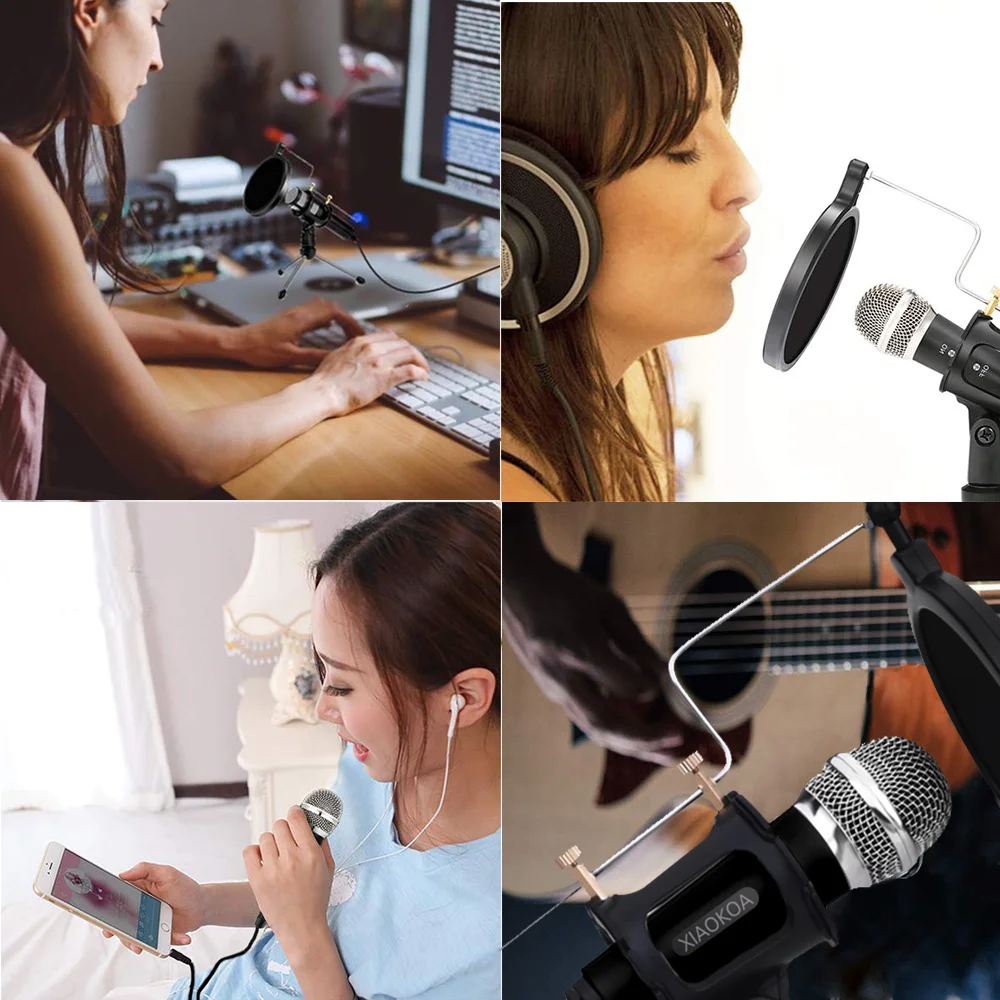 
Xiaokoa Condenser Recording Microphone for Computer Laptop Mac or Windows Studio Microphones 