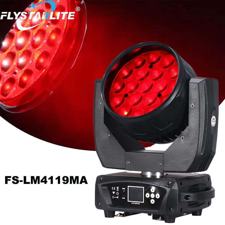Wholesale 19x15w Beam Moving Head Zoom Dj Club Stage Light Led Wash Moving Head Light