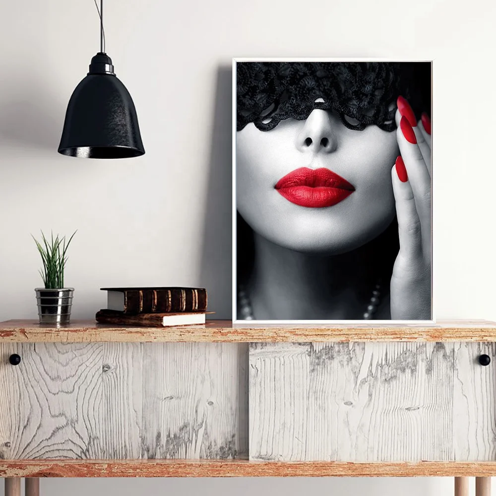 
Canvas Oil Painting Wall Arts Sexy Masked Goddess Home Decoration 