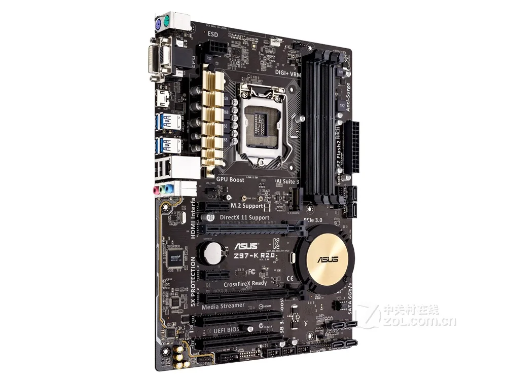 Б/у Asus Z97-K R2.0 для рабочего стола материнской платы LGA 1150 DDR3 USB2.0 USB3.0 32 ГБ I3 I5 I7 процессор