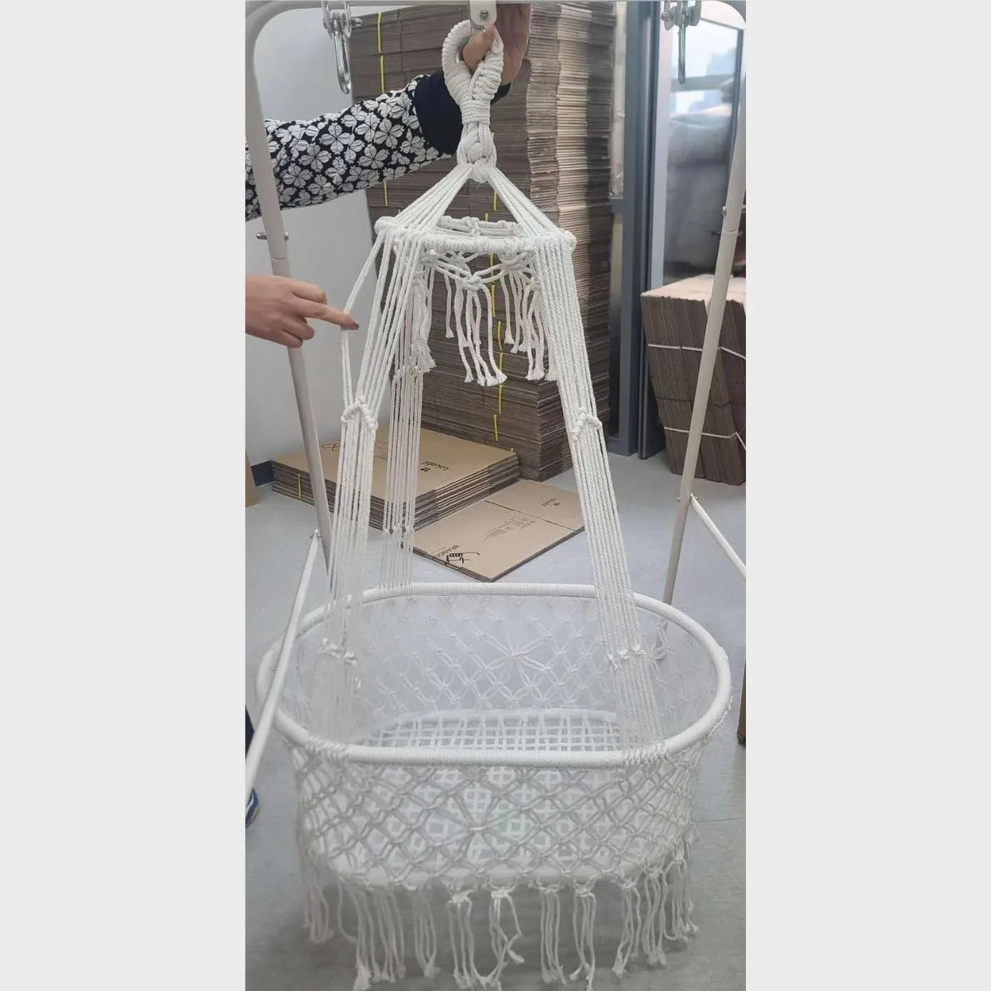 Handmade Hammock Macrame Swing for Indoor Outdoor Hanging Chairs